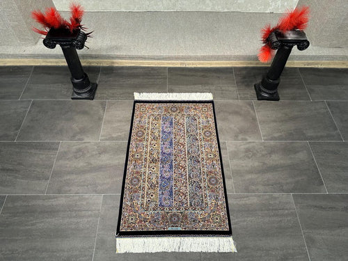 2x3 Small Silk Rug/Gift Rug/2x3 Silk Fringed Rug/2x3 Area Rug/High Quality Rug/2x3 Bamboo Silk Rug/Shal Design Rug/Super Fine Rug/Turkey Rug