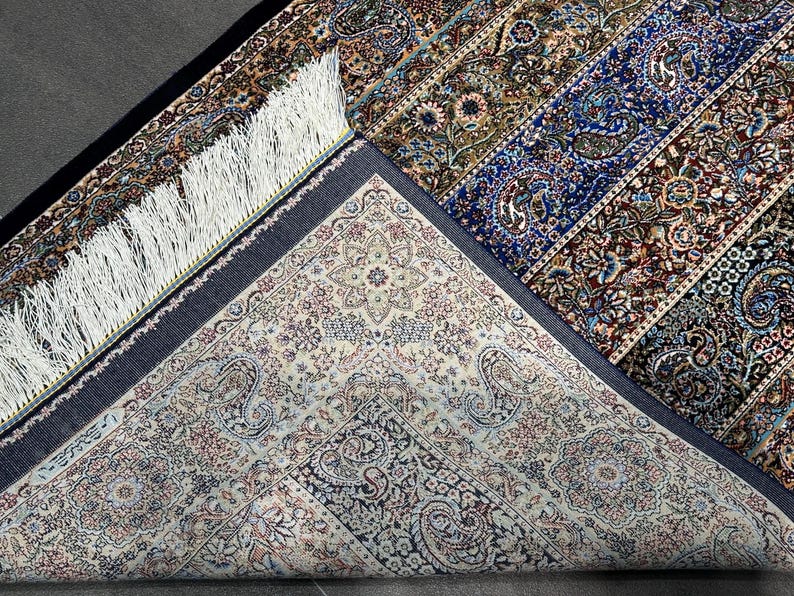 2x3 Small Silk Rug/Gift Rug/2x3 Silk Fringed Rug/2x3 Area Rug/High Quality Rug/2x3 Bamboo Silk Rug/Shal Design Rug/Super Fine Rug/Turkey Rug