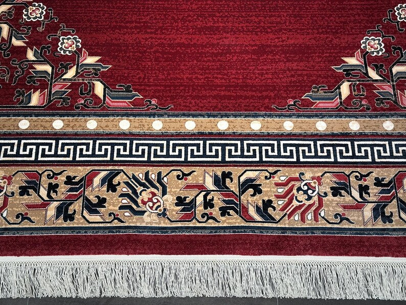 Red Silk Rug 7x10, Top Quality Silk Rug, Oriental Silk Rug, Classic Designed Silk Rug, Home Decor, Super Fine Silk Rug, Rug For Palace, 7x10